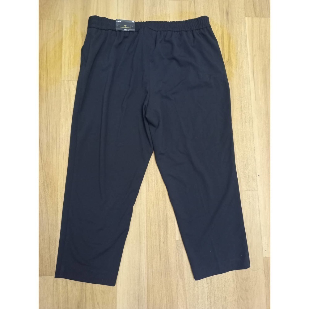 NWT Worthington Black Belt Front Crop Pants Work - Picture 3 of 6